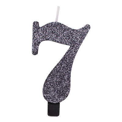 Glitter black candle 7