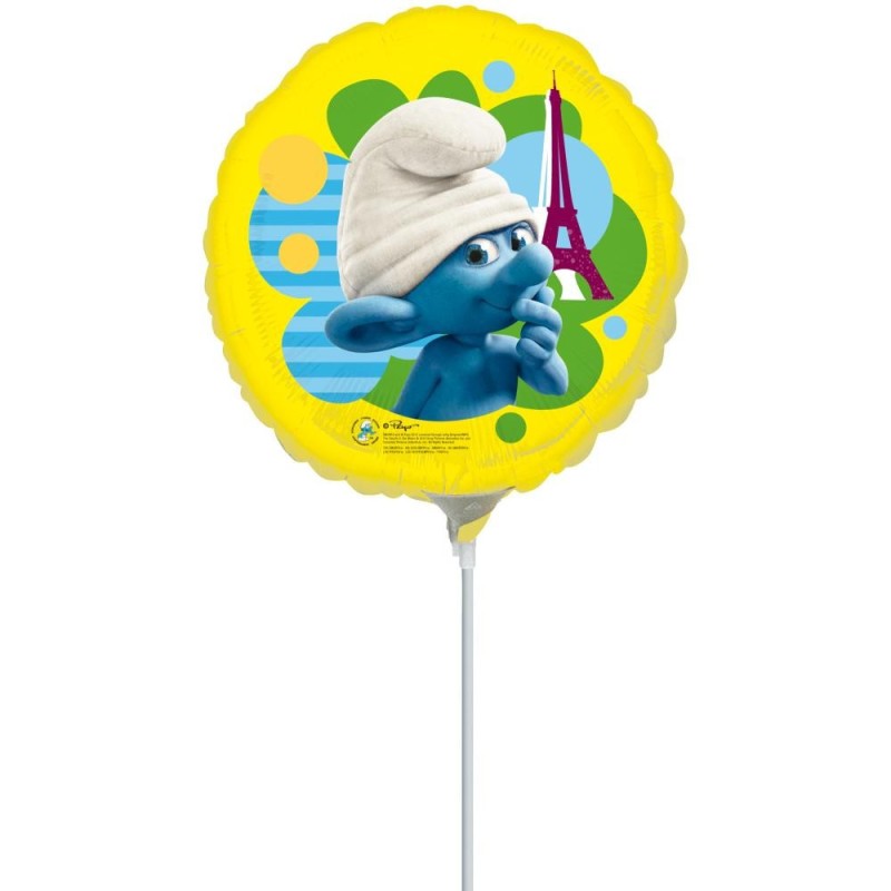 Smurf Movie - Folienballon auf einem Stäbchen
