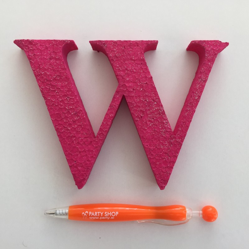Pink letter W