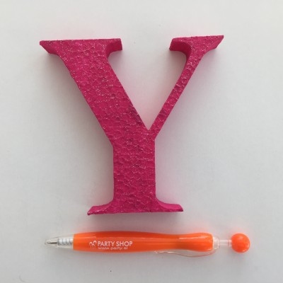 Pink letter Y