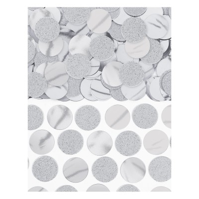 Silver glitter confetti dots