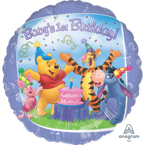 Pooh and Friends 1st Birthday - foil balloon
