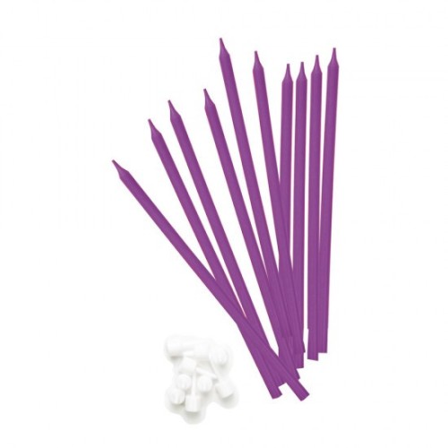 Candles with holders - purple