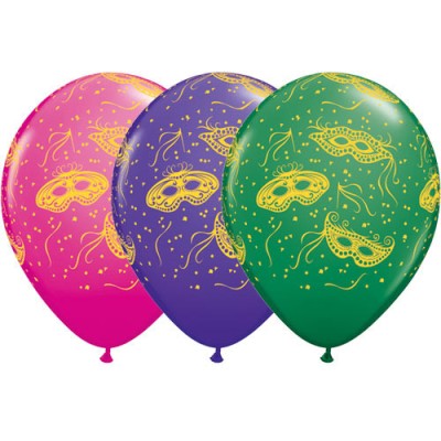 Balloon Mardi Gras Masks