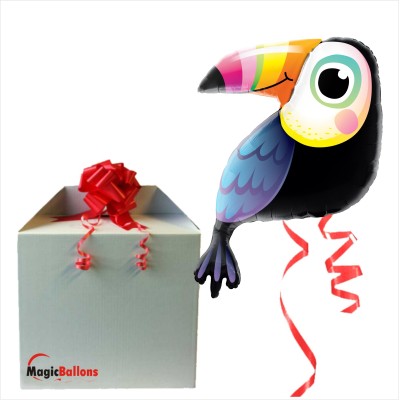 Colorful Toucan - foil balloon in a package