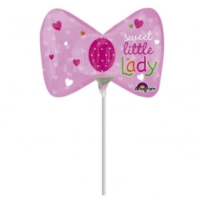 Little Princess Bow - foil balloon on a stick