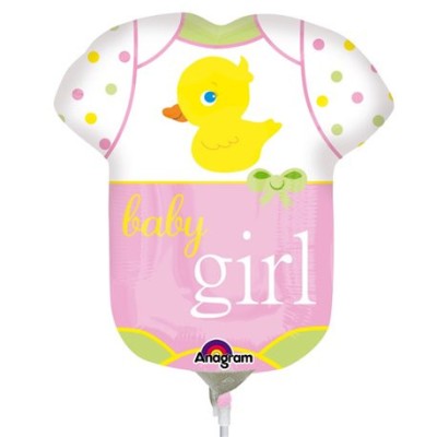 Baby Girl  - Folienballon auf einem Stäbchen
