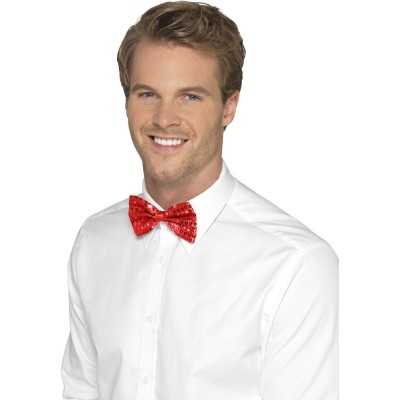 Sequin Red Bow Tie