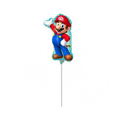 Super Mario - Folienballon auf einem Stäbchen