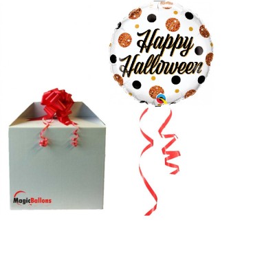 Halloween Sparkly Dots - Folienballon in Paket