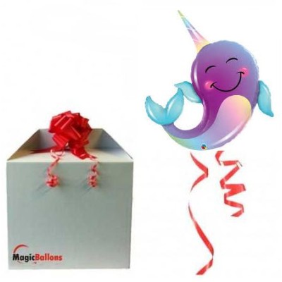 Party narwhal - Folienballon in Paket
