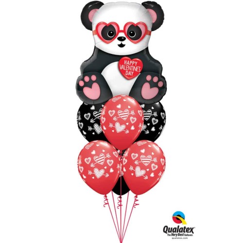 Lovestruck panda medved folija balon