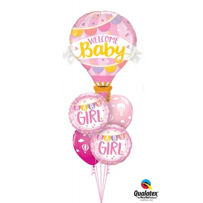 Welcome Baby Pink Balloon - Folienballon