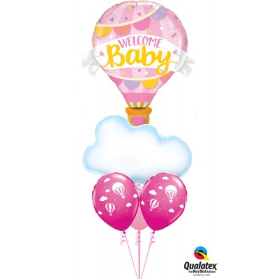 Welcome Baby Pink Balloon - foil balloon