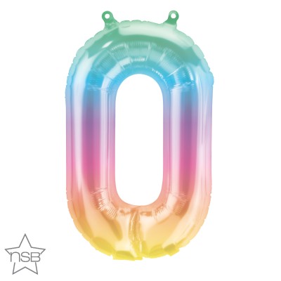 Mini number - 0 Jelly Ombre