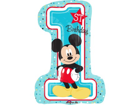 Mickey 1st Birthday - jumbo folija balon
