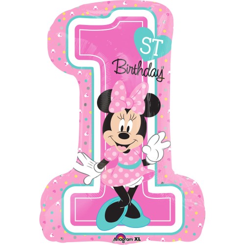 Minnie 1st Birthday - jumbo folija balon