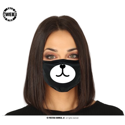 Three-layer washing mask with a cat motif