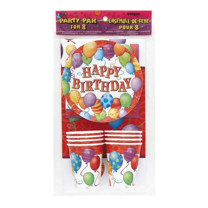 Happy Birthday Balloons- Party Pack