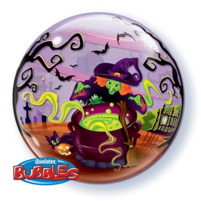 Flying witch's spooky brew - B.Ballon