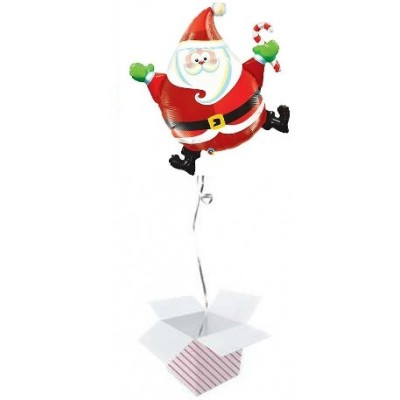 Jolly Dancing Santa - foil balloon in a package