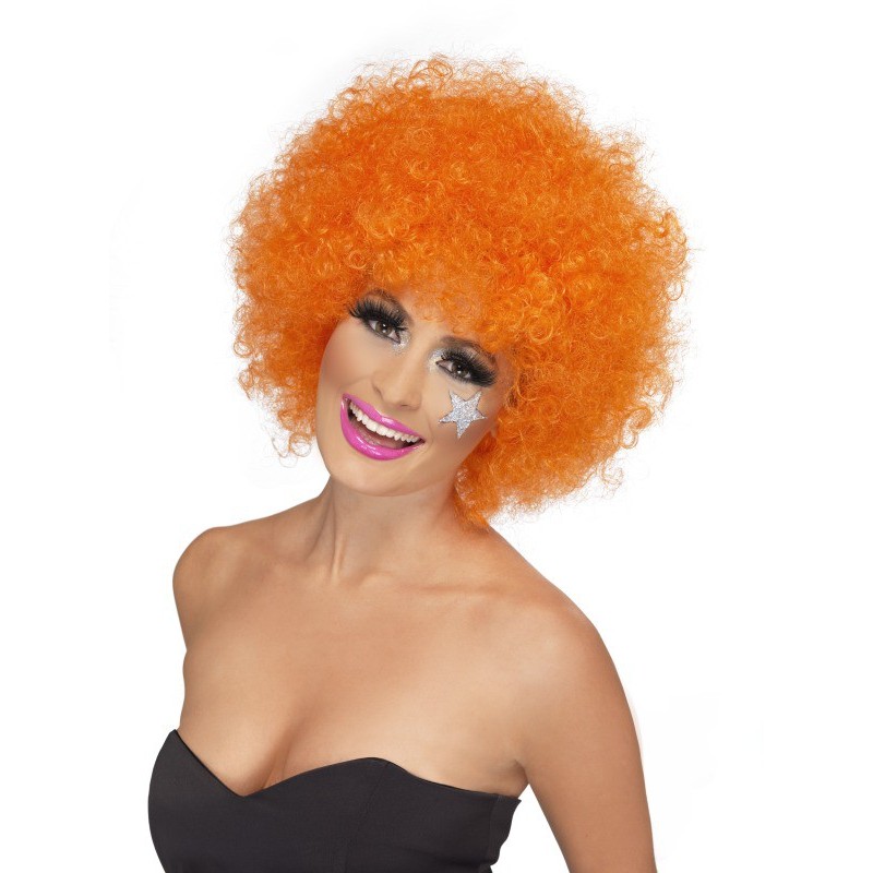 Afro wig orange