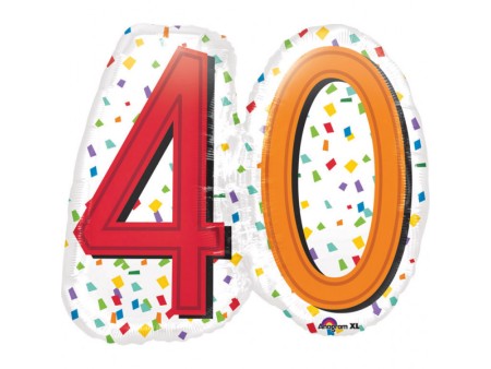 40 Mavrične konfete super oblika - folija balon