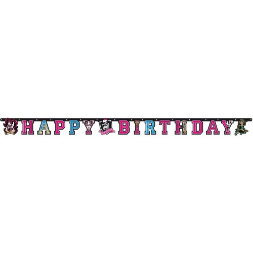 Monster High Happy birthday banner