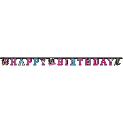 Monster High Happy birthday napis