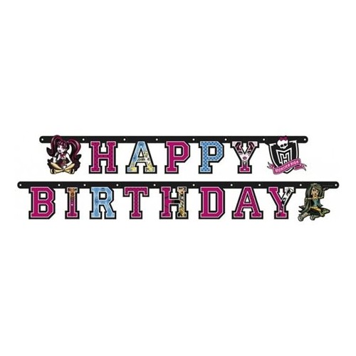 Monster High Happy birthday banner
