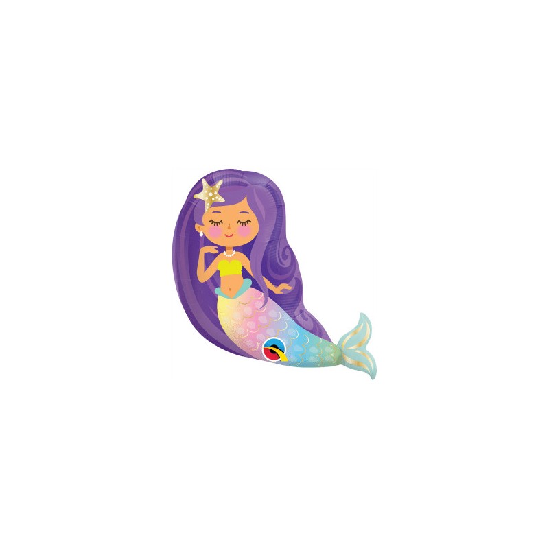 Morska deklica - folija balon na palici