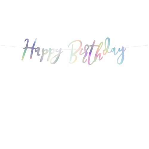 Banner Happy Birthday - iridescent