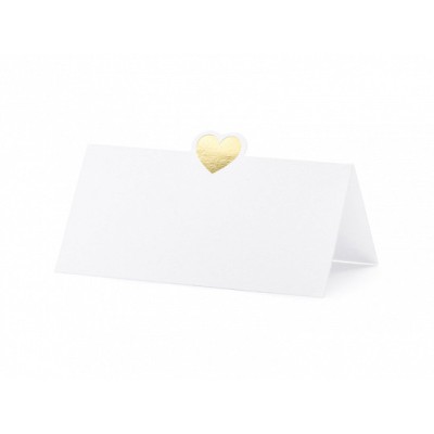 Gold hearts Place cards
