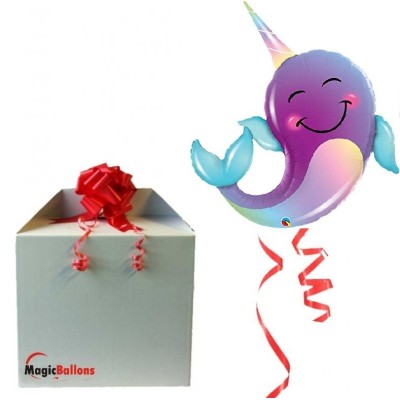 Narwhal - Folienballon in Paket