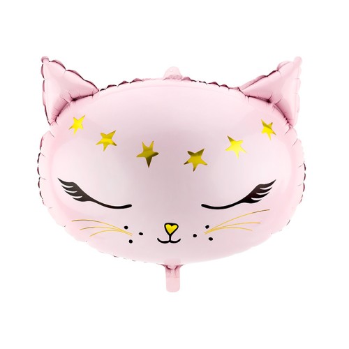 Pink cat - foil balloon