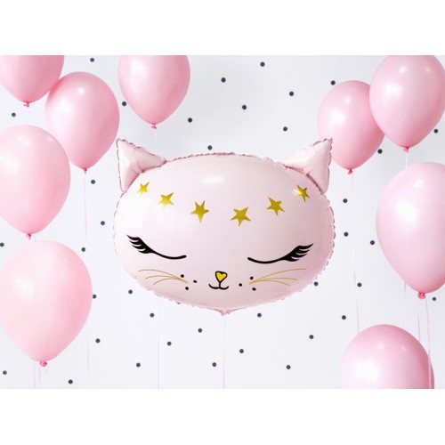 Roza mačka - mat folija balon
