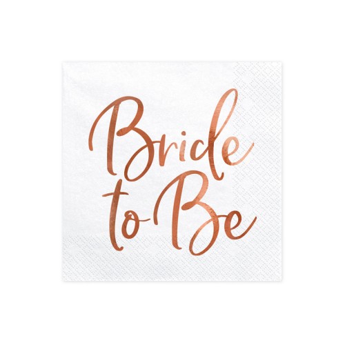 "Bride to be" napkins