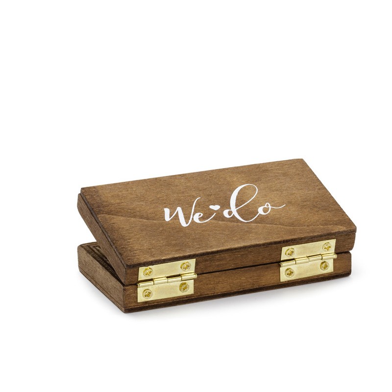 Wooden wedding ring box