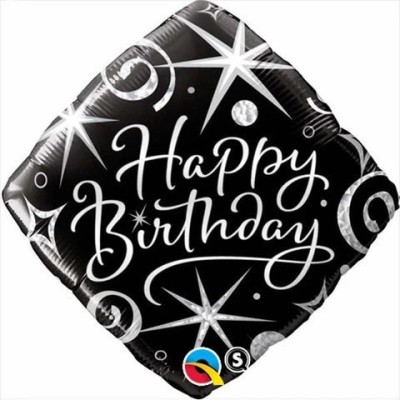Birthday Elegant Sparkles & Swirls - folija balon