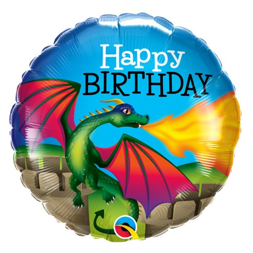 Birthday Mythical Dragon - foil balloon