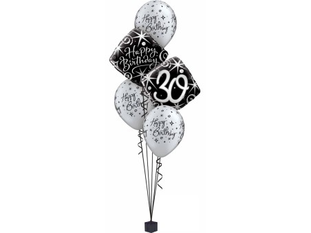 Elegantne iskrice & swirls 30 - folija balon