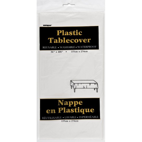 Plastic tablecover-White