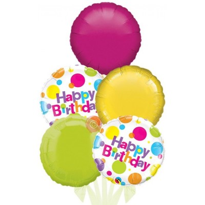 Birthday Big Polka Dots - folija balon