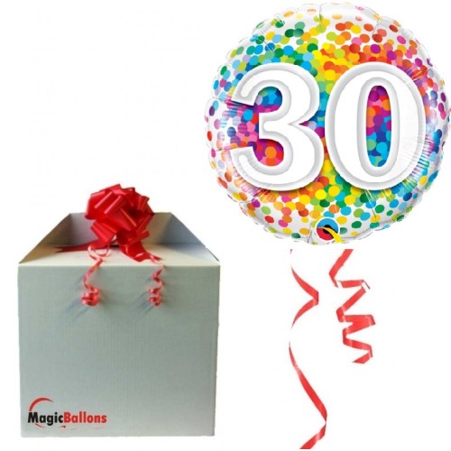 30 Rainbow Confetti - foil balloon