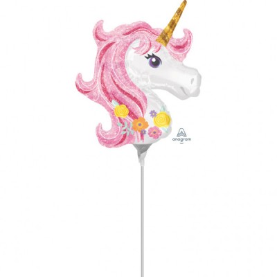 Magical Unicorn - foil balloon on a stick