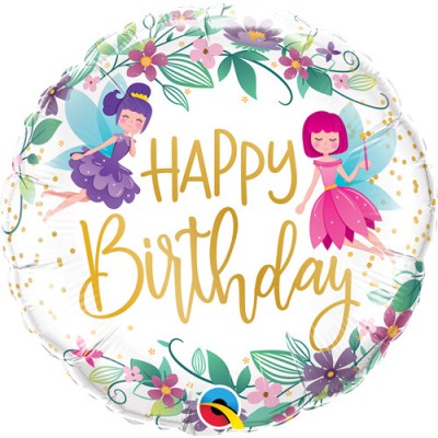 Happy Birthday Flower Fairies - Folienballon