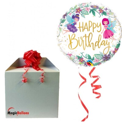 Happy Birthday Flower Fairies - foil balloon