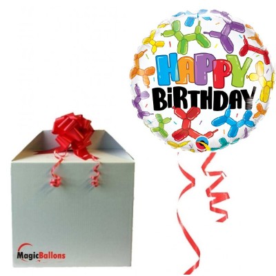 Happy Birthday Balloon Dogs - folija balon