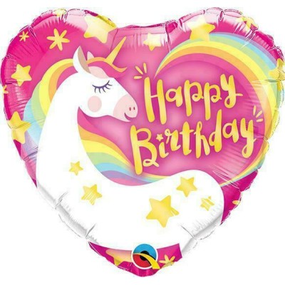 Birthday Magical Unicorn - Folienballon auf einem Stäbchen