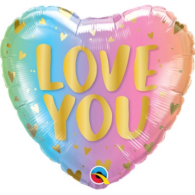 Love you Pastel Ombre - folija balon